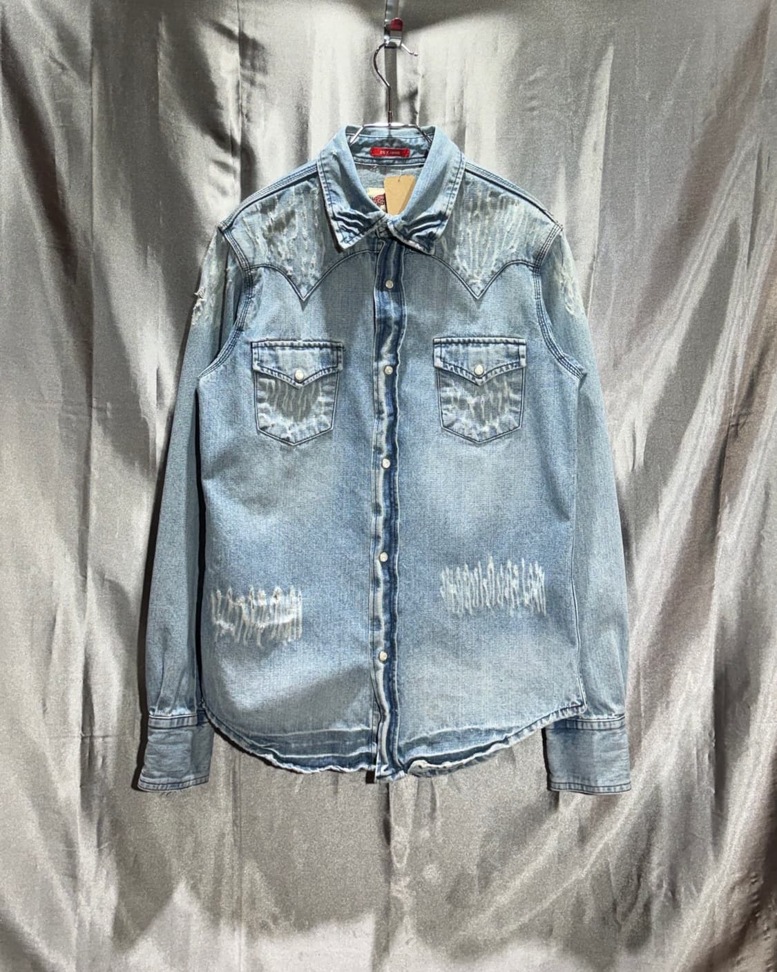 S RED Wing 레드윙 워싱 데미지 버튼 카라 데님 셔츠  상품이미지2