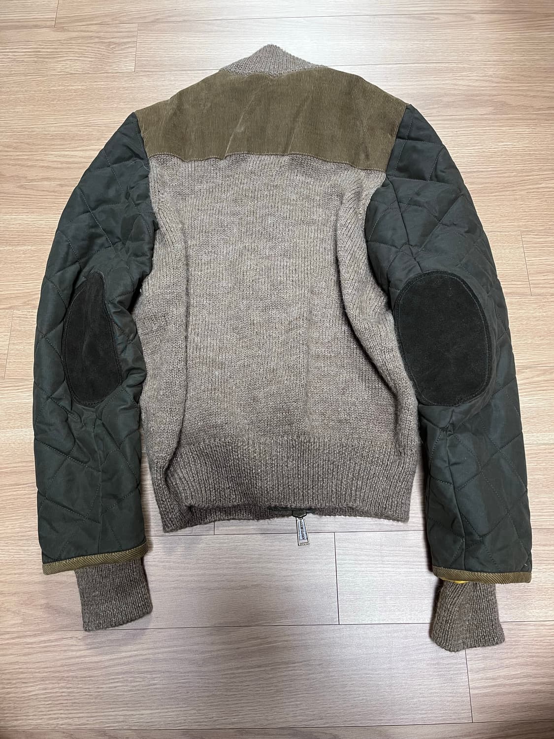 디스퀘어드 패딩 레이어드 니트 집업 가디건 베이지 XS 상품이미지5