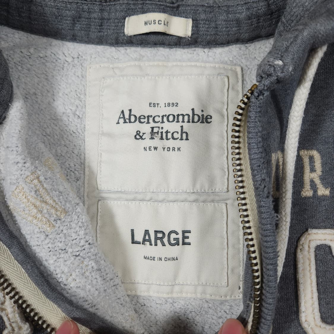 아베크롬비 그레이 후드집업  상품이미지3