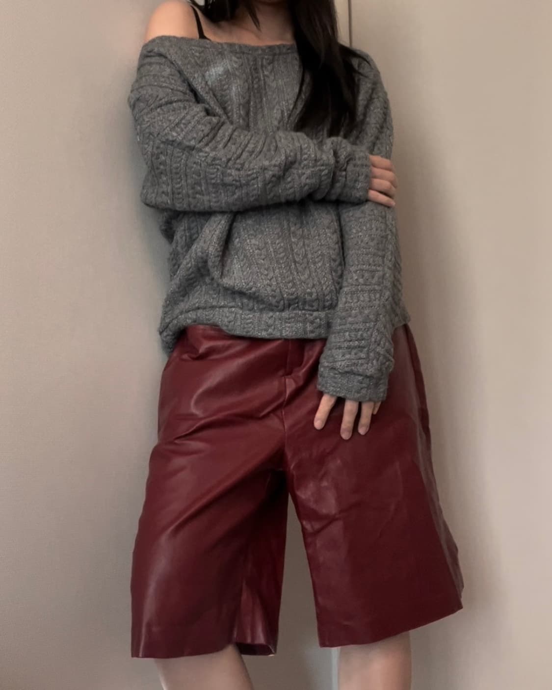 CECIL MCBEE dolman sleeve grey knit 상품이미지3