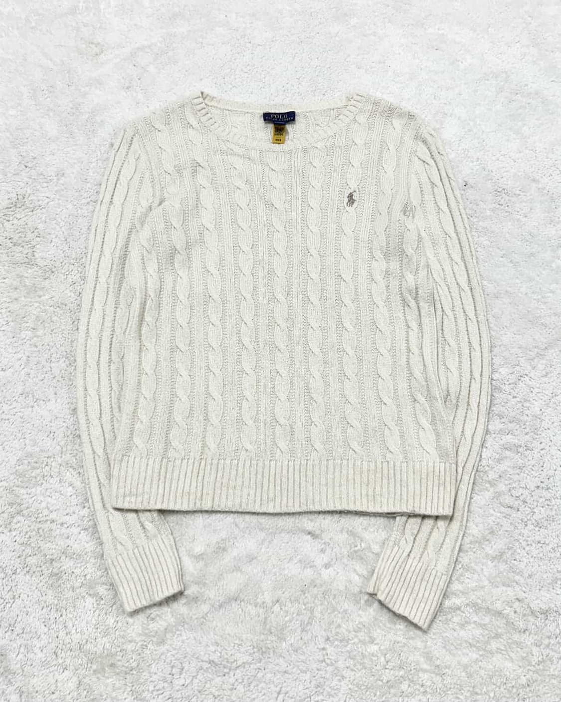 폴로 신형 글리터 크림 케이블니트 상품이미지5