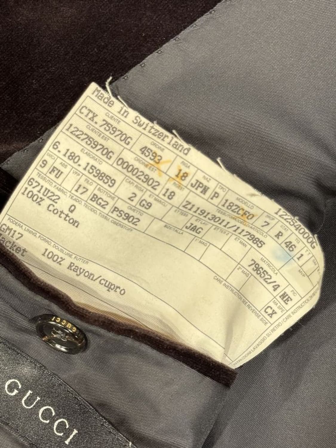 구찌 톰포드 벨루어 자켓 상품이미지8