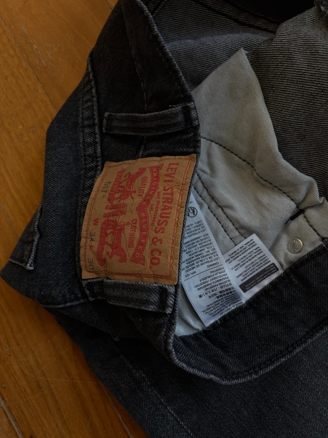 리바이스517 블랙 흑청진 상품이미지3