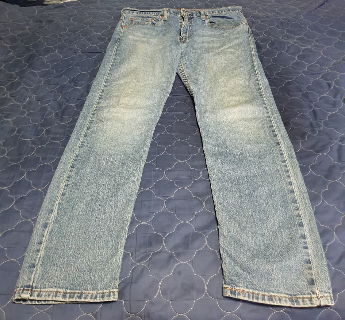 리바이스 502 테이퍼드 스트레치 워싱 데님팬츠 인디고 (32) 상품이미지1