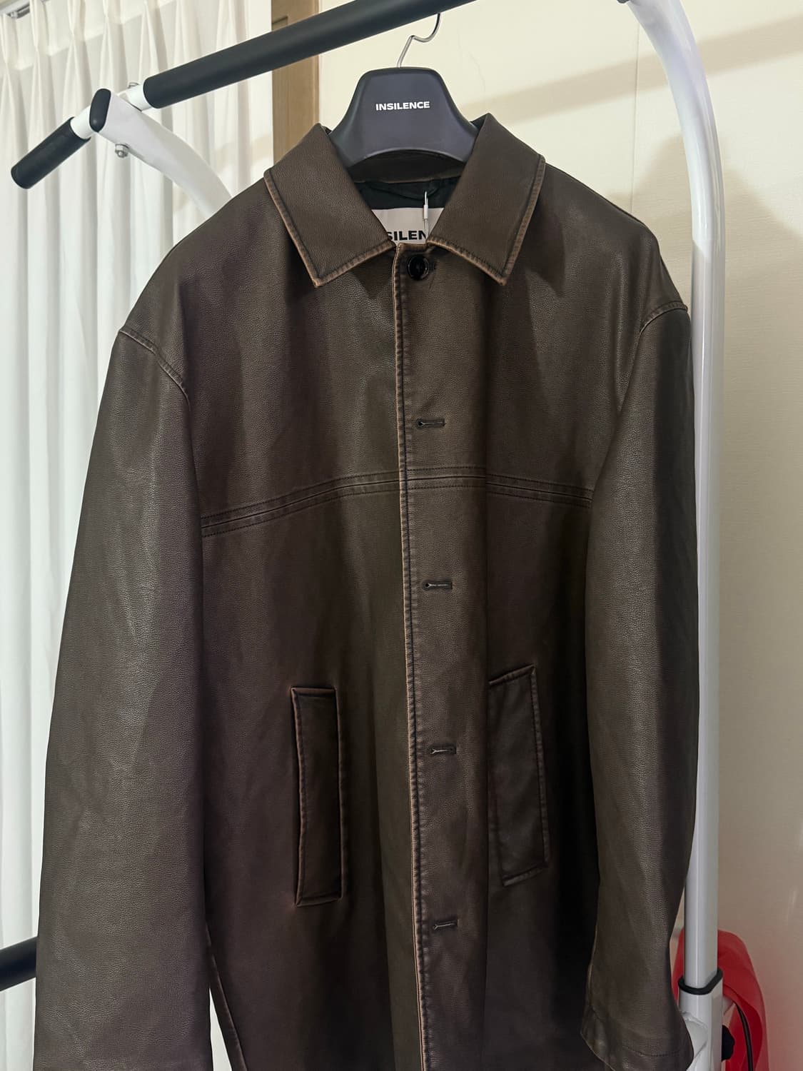 인사일런스 레더 코트 상품이미지1