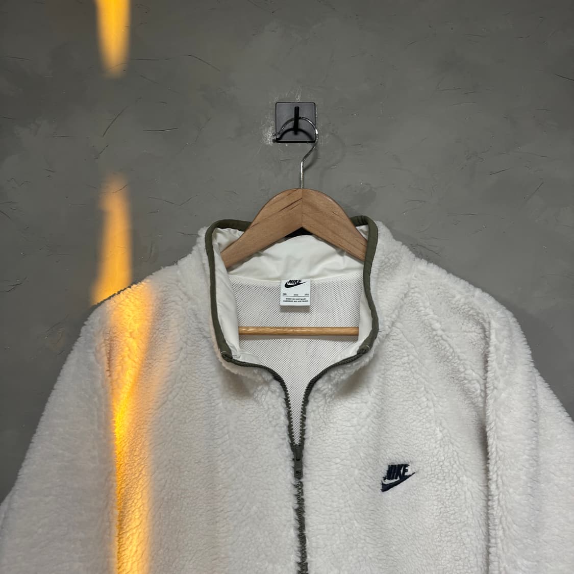 3XL 나이키 풀오버 플리스 자켓 화이트 카키 상품이미지2