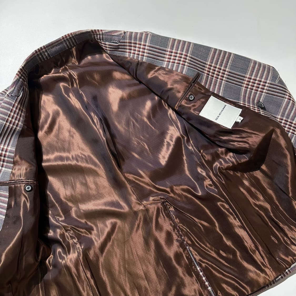 솔리드옴므 우영미 체크 더블 블레이저 자켓 상품이미지6