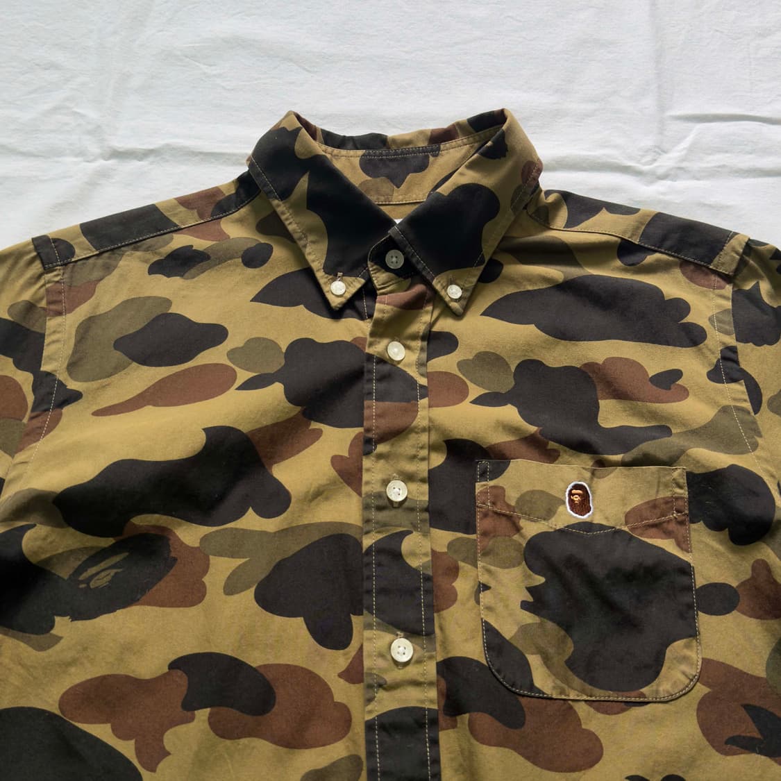 베이프 카모 사루 긴팔 셔츠 상품이미지2