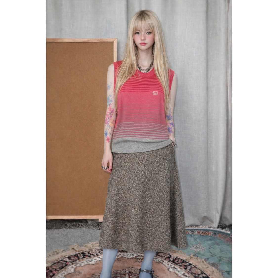 Gradation Top + Skirt Cody Set 상품이미지1