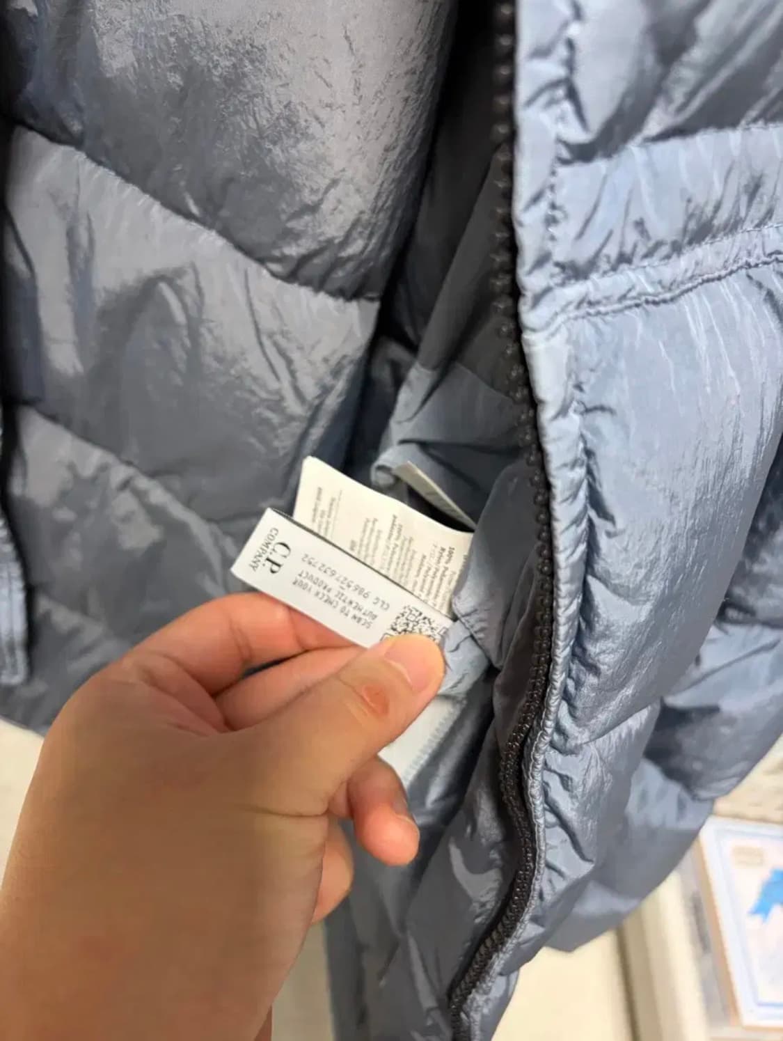 L CP컴퍼니 24FW 크롬R 패딩 토탈 스톤 블루 상품이미지3