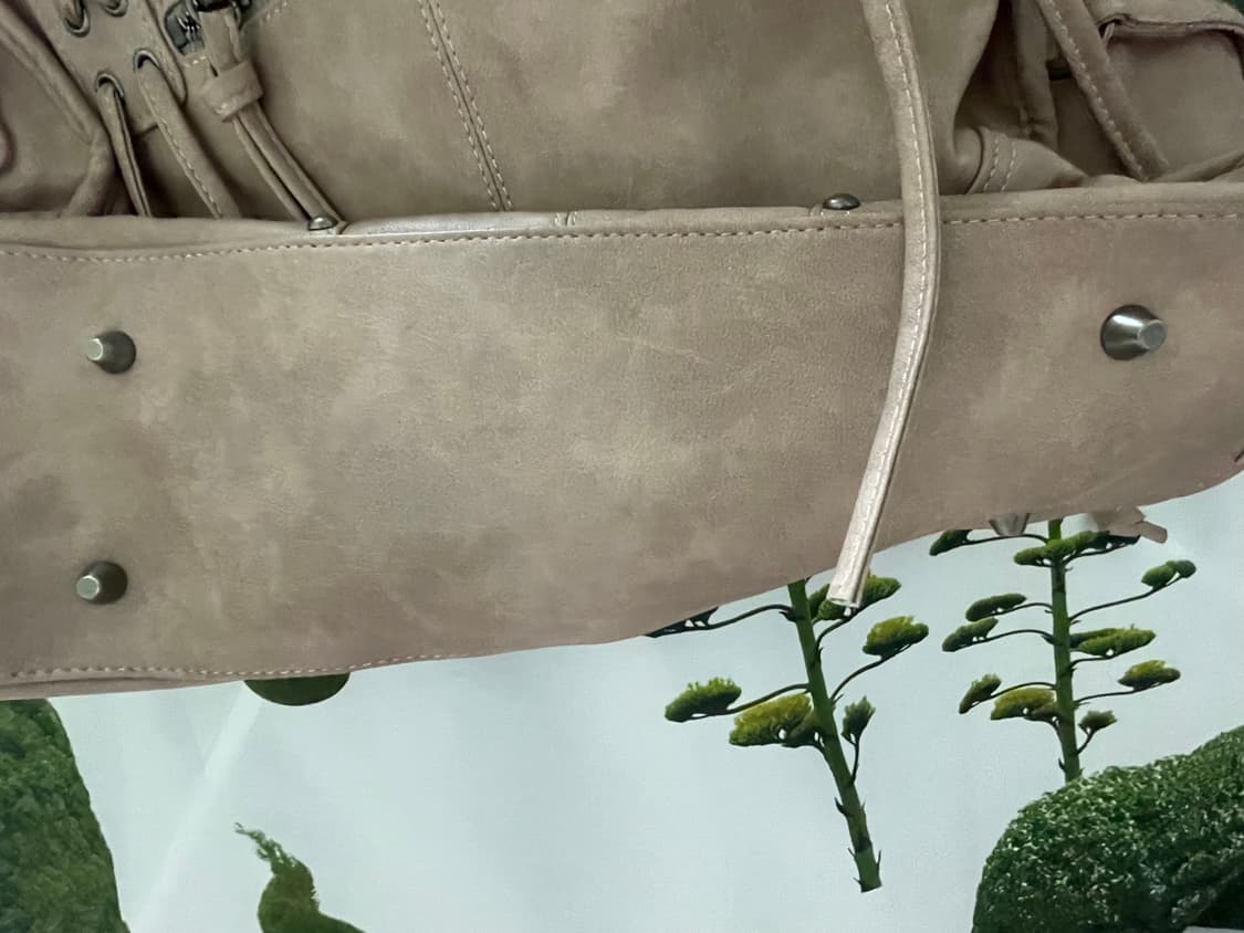 팬시클럽 벨티드 워싱 레더백 베이비 핑크 상품이미지5