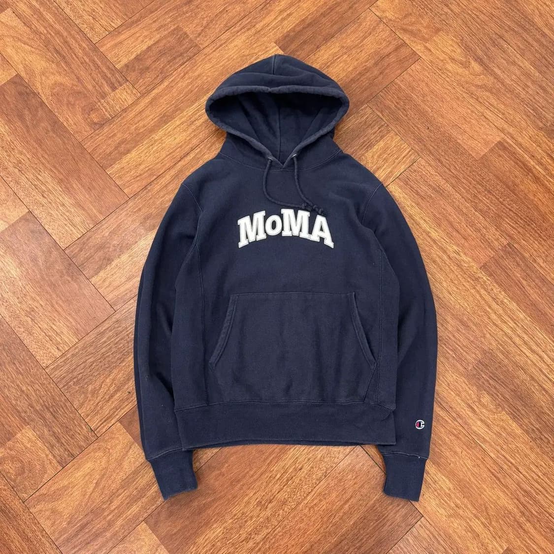 S(95) 챔피온 x MOMA 모마 리버스위브 네이비 후드 티셔츠  상품이미지1