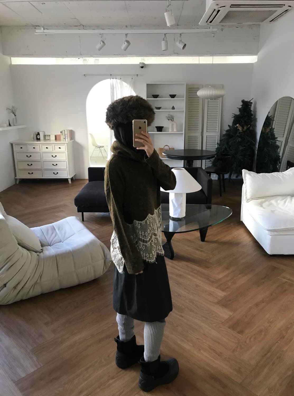 vintage lace turtle neck knit 상품이미지3