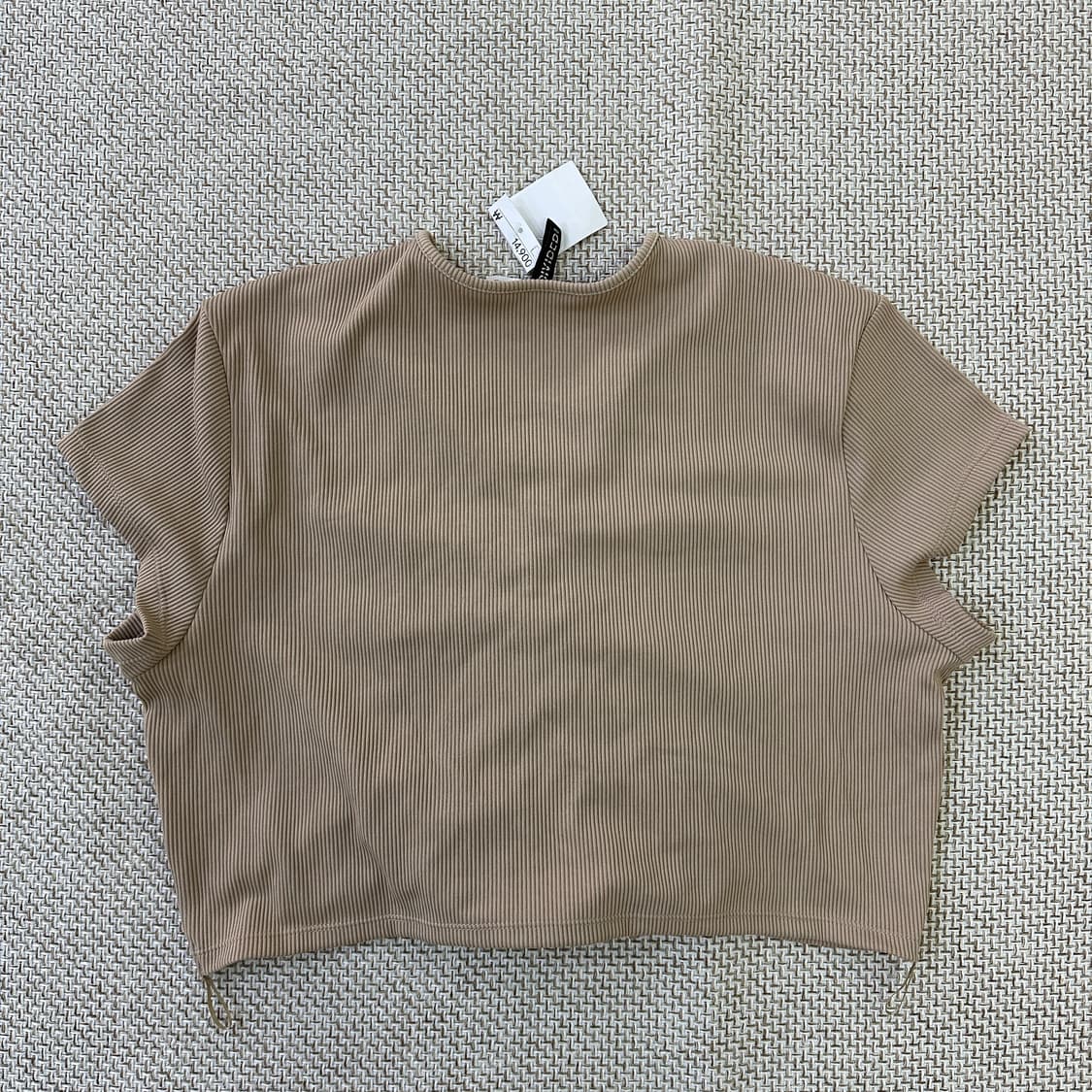 XL 새상품 H&M 골지 스트링 크롭 0326D 상품이미지4