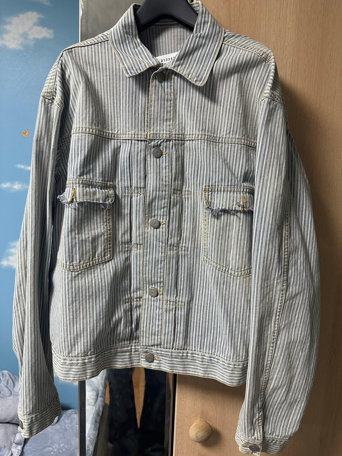 마르지엘라 디스 워싱스트라이프 트러커자켓 50 상품이미지1