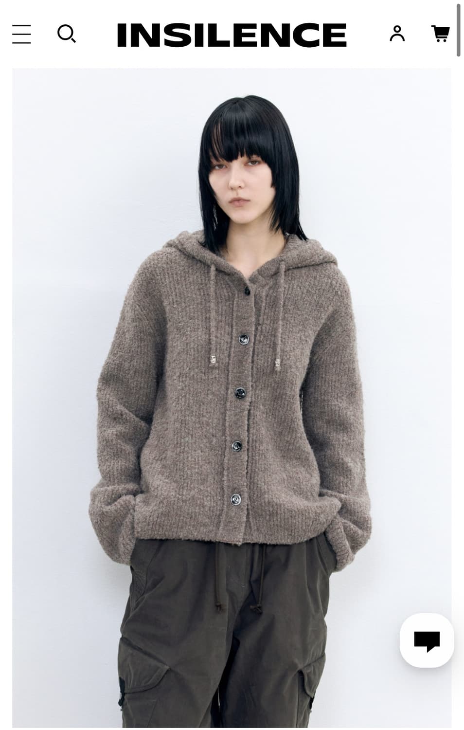 인사일런스 더스트 부클 후드 니트 M 상품이미지1