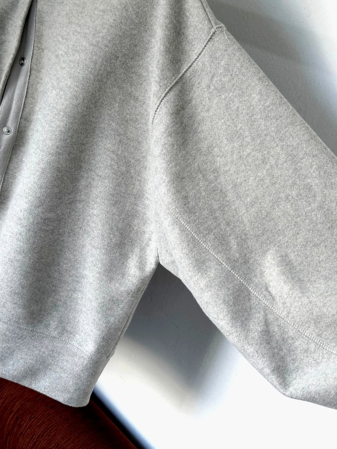 Felted fabric wide silhouette cardigan j 상품이미지5