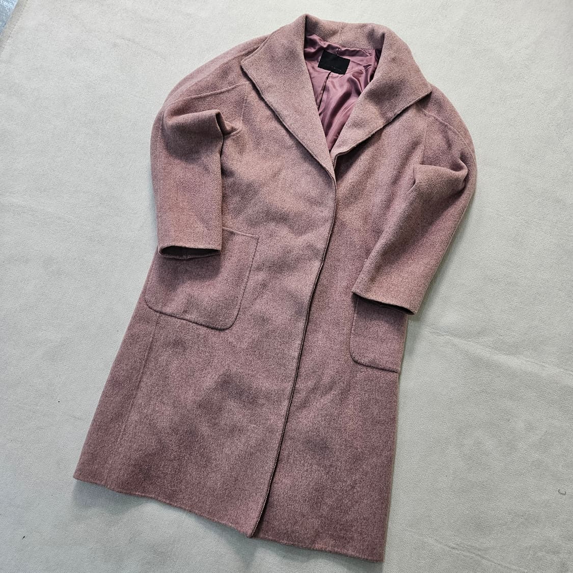 55 보브 여성 핑크 모헤어 코트 0407Y 상품이미지1