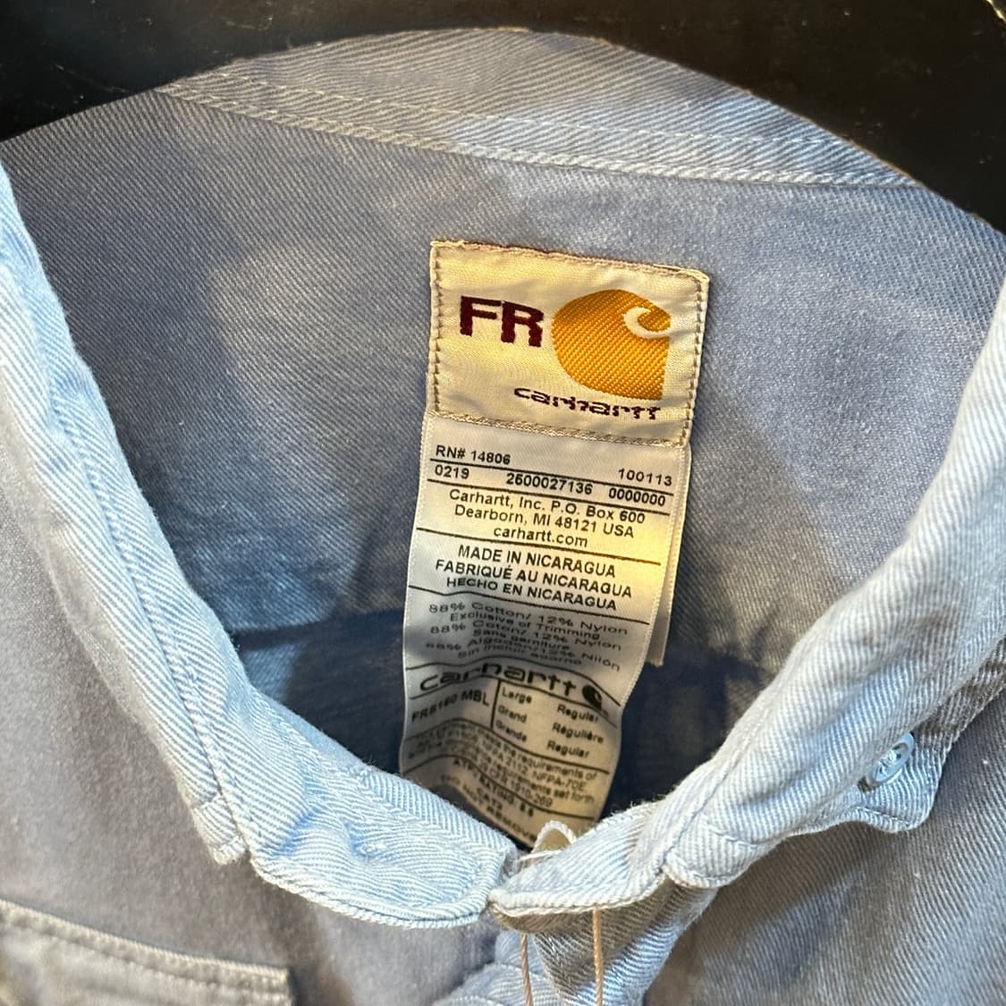 칼하트 FR 워크 셔츠 L  상품이미지4