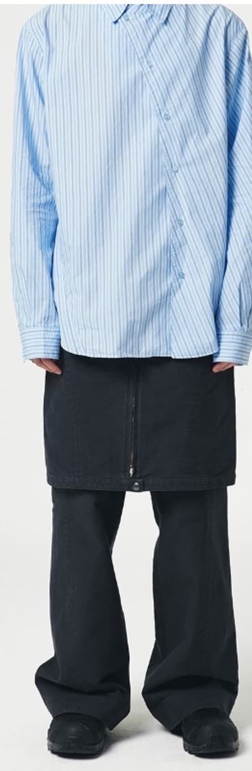 EE Garment Dyed Curved Stripe Shirt 상품이미지4