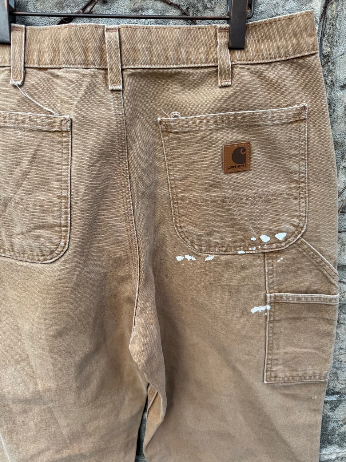 칼하트 빈티지 b11 brn 베이지 페이딩 싱글니 카펜터 워크 팬츠 상품이미지6