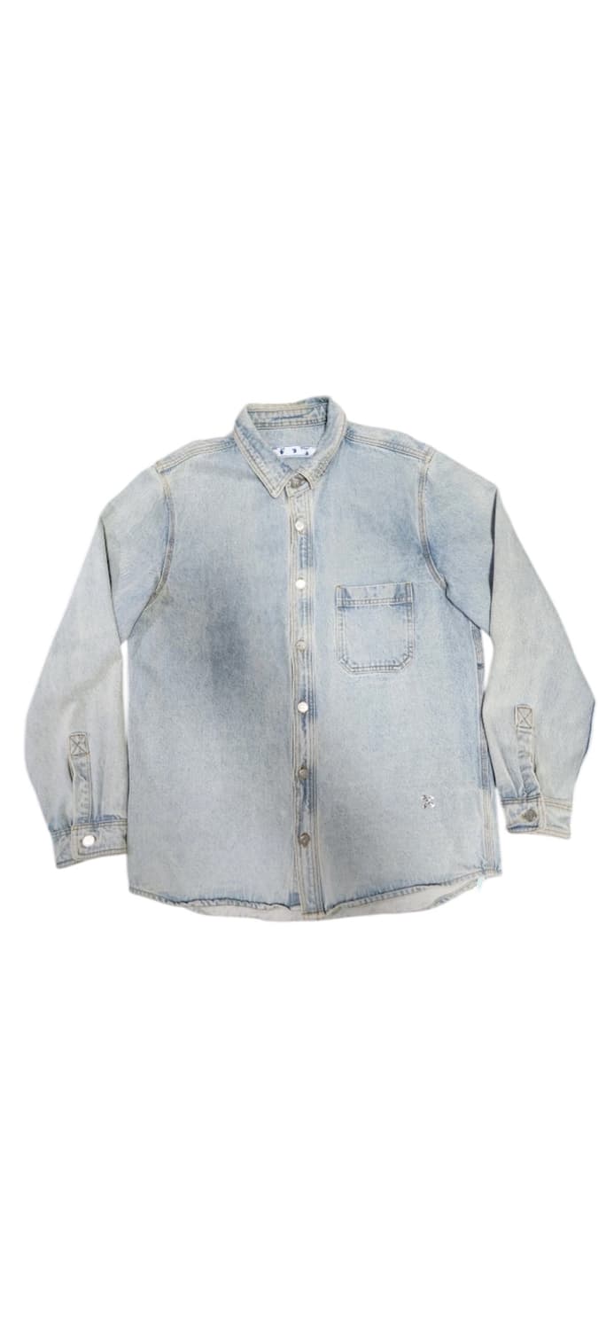 오프화이트 Off-White 헤비 연청 데님 셔츠 자켓 상품이미지1