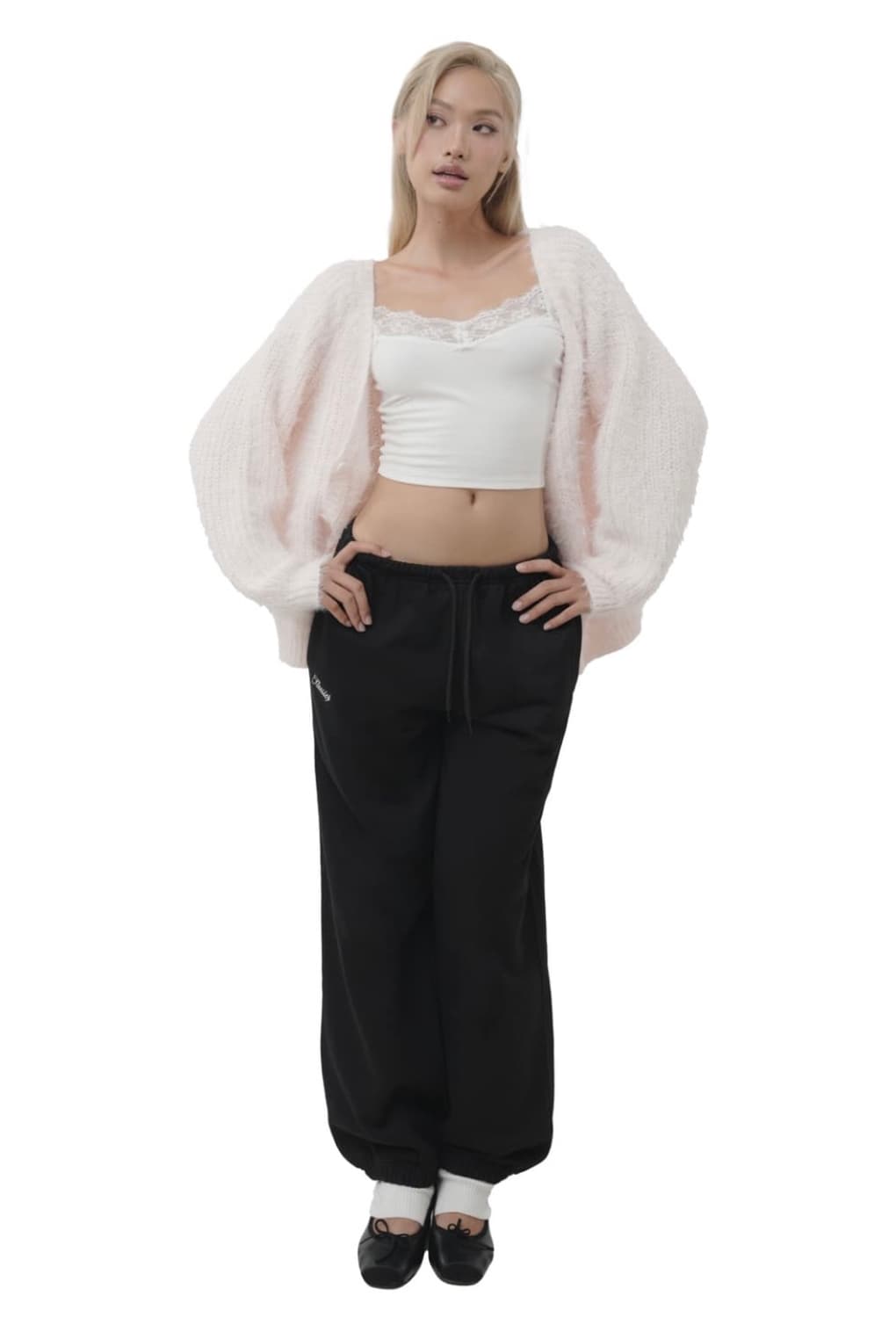 [새상품/택포] 클리시어 슈가플럼 헤어리 가디건 핑크 윈터 상품이미지2