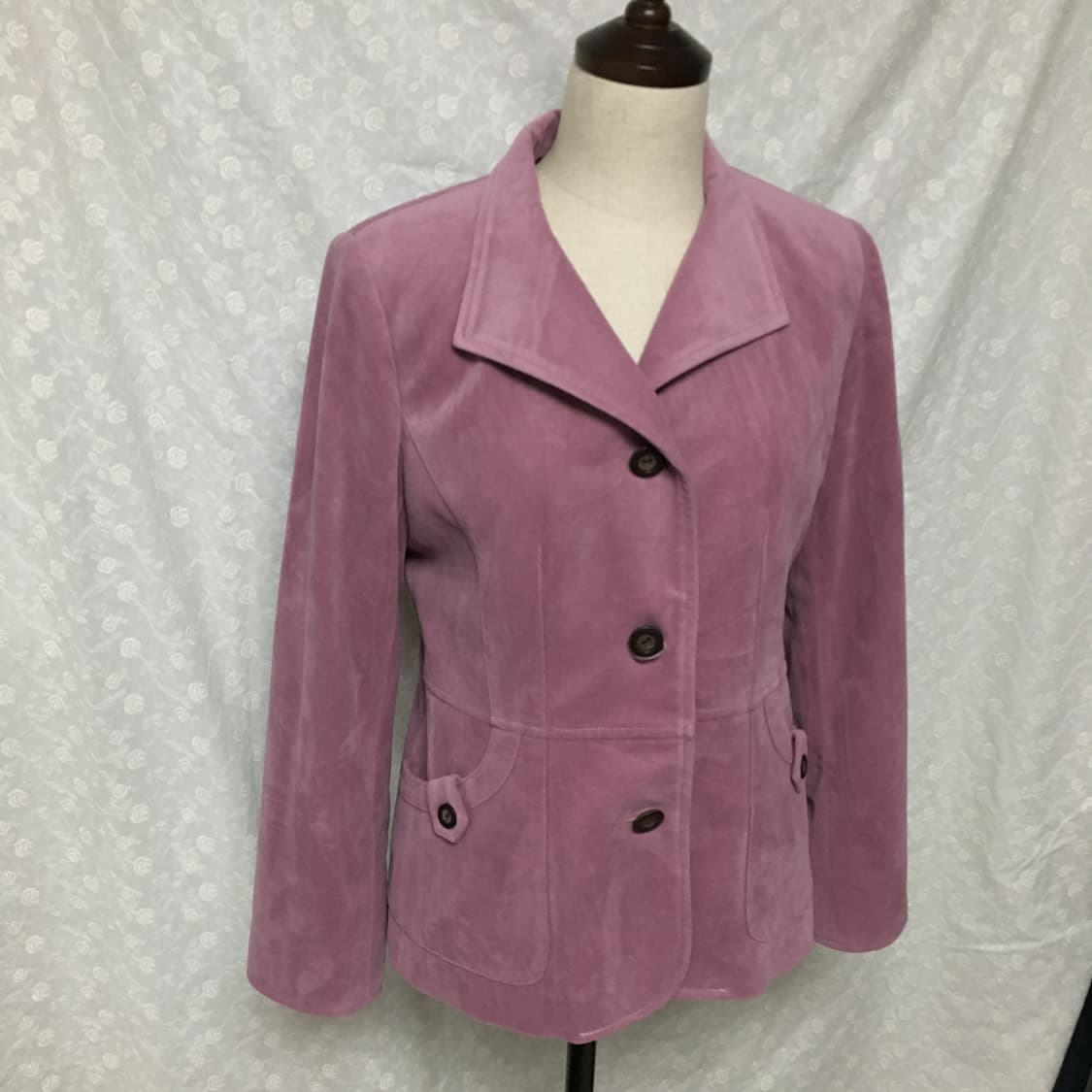 빈티지 로즈핑크 스웨이드 자켓 상품이미지2