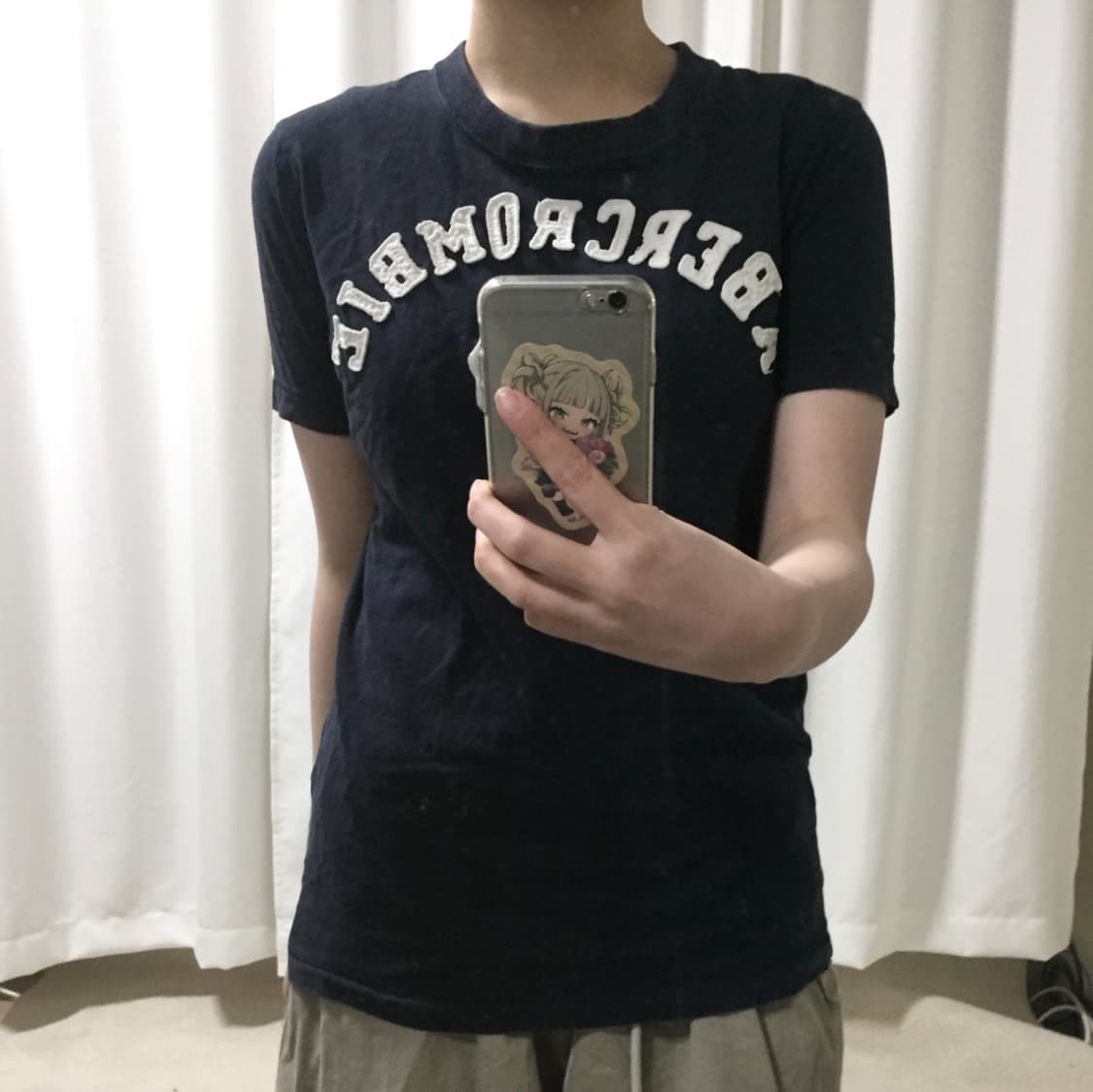아베크롬비 네이비 패치 로고 반팔 티 상품이미지1