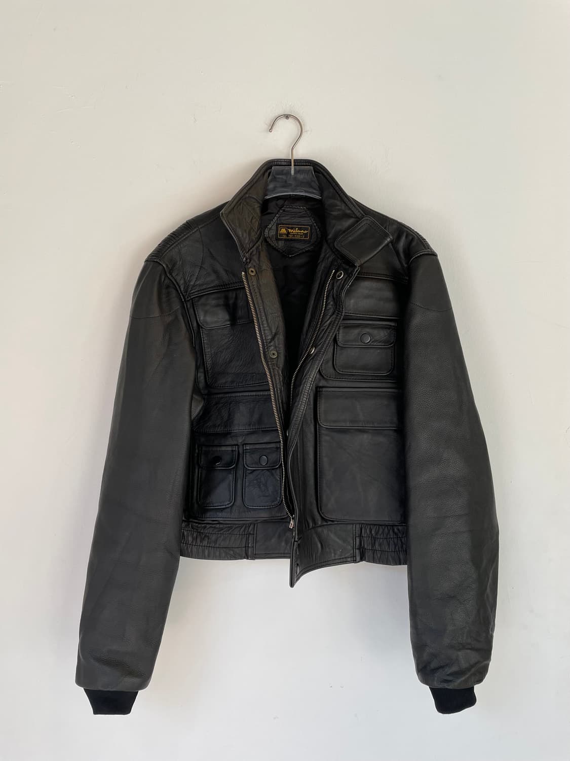 vtg 에코 레더 바이커 자켓 상품이미지4