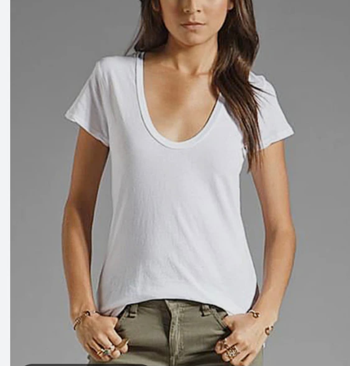 Rag&Bone랙앤본 U넥 화이트 티 상품이미지1