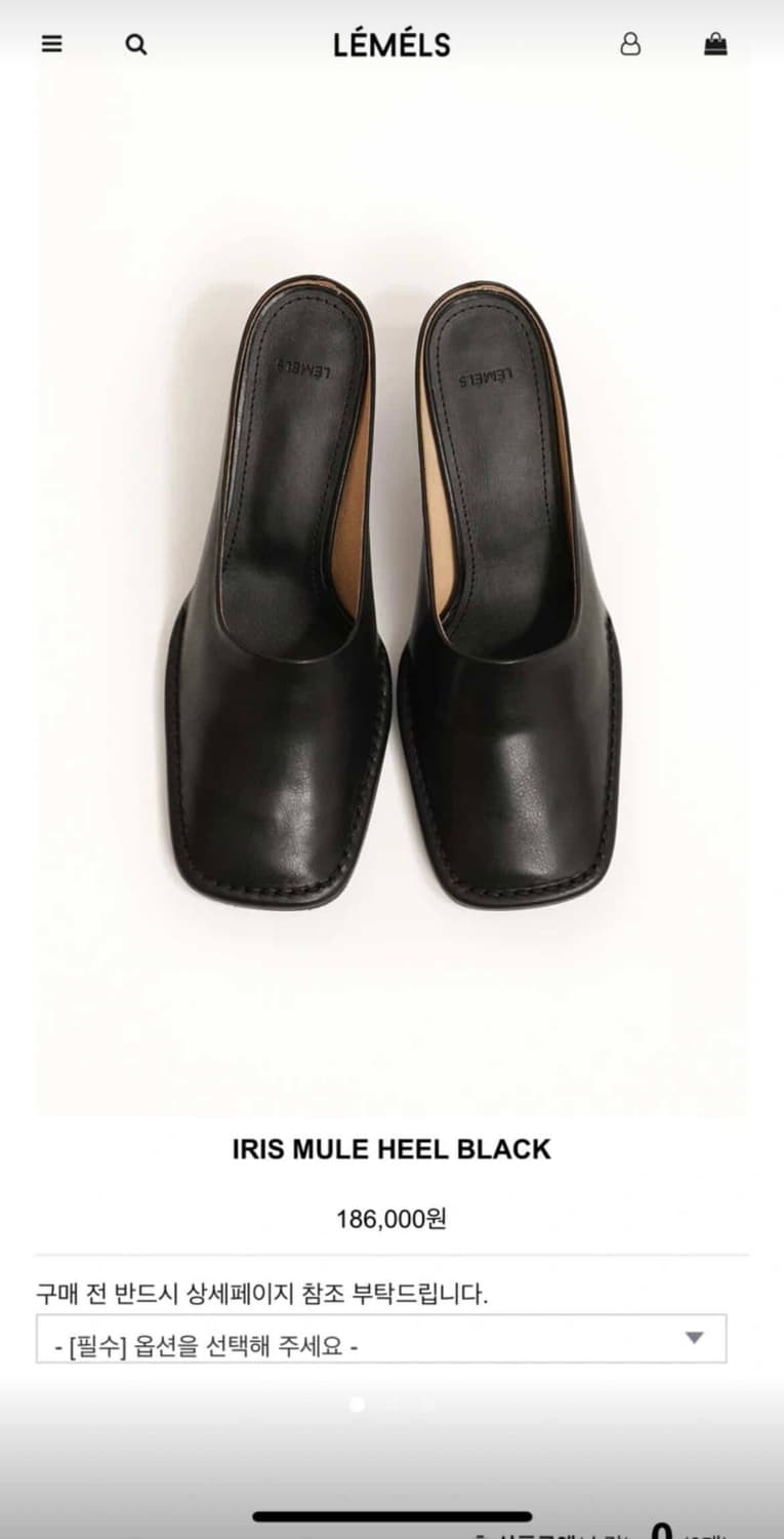 LEMELS IRIS MULE HEEL BLACK 37 상품이미지2