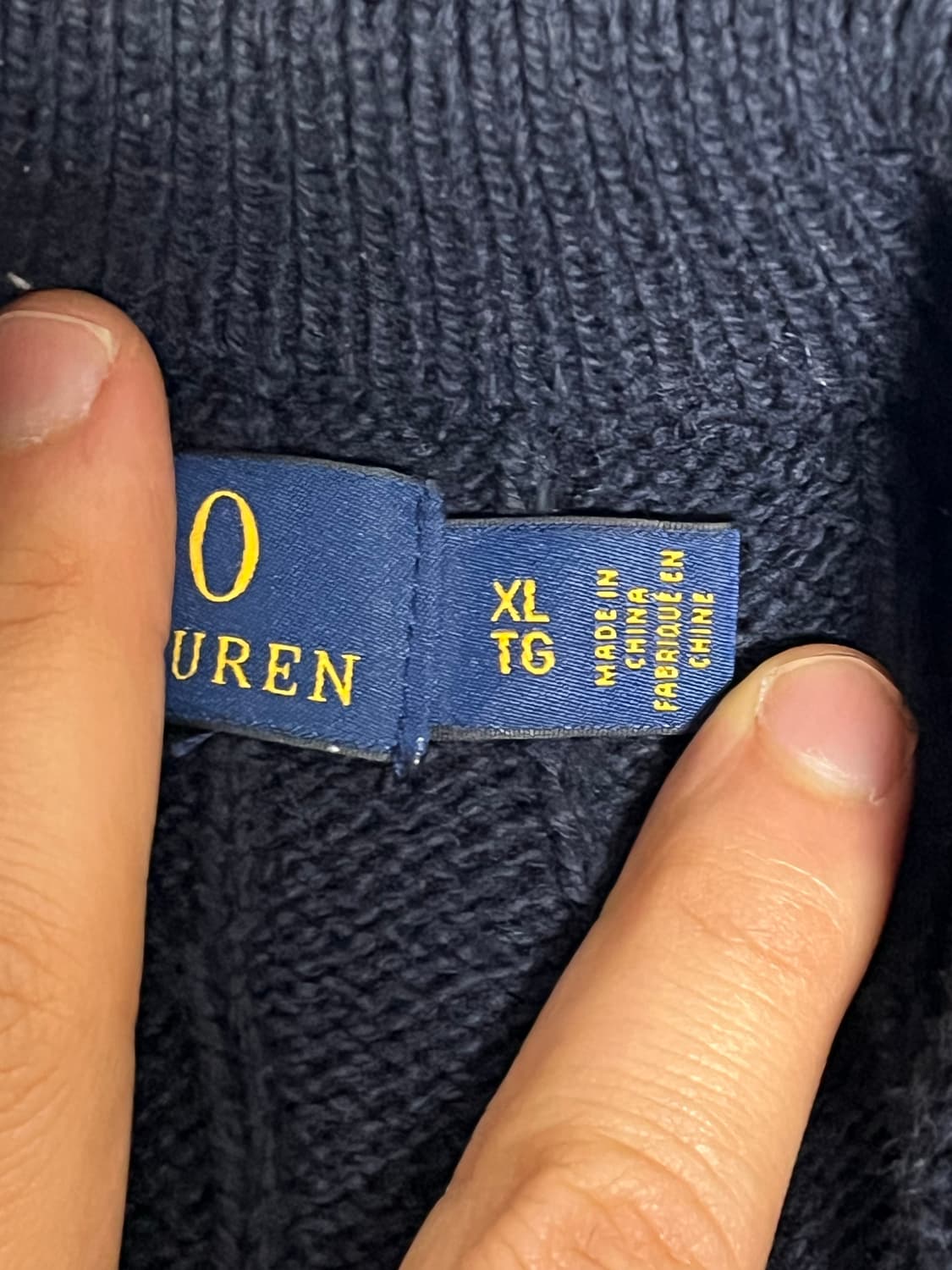 폴로 하프집업 반집업 꽈배기 케이블 니트 스웨터 xl 팔아요! 상품이미지4