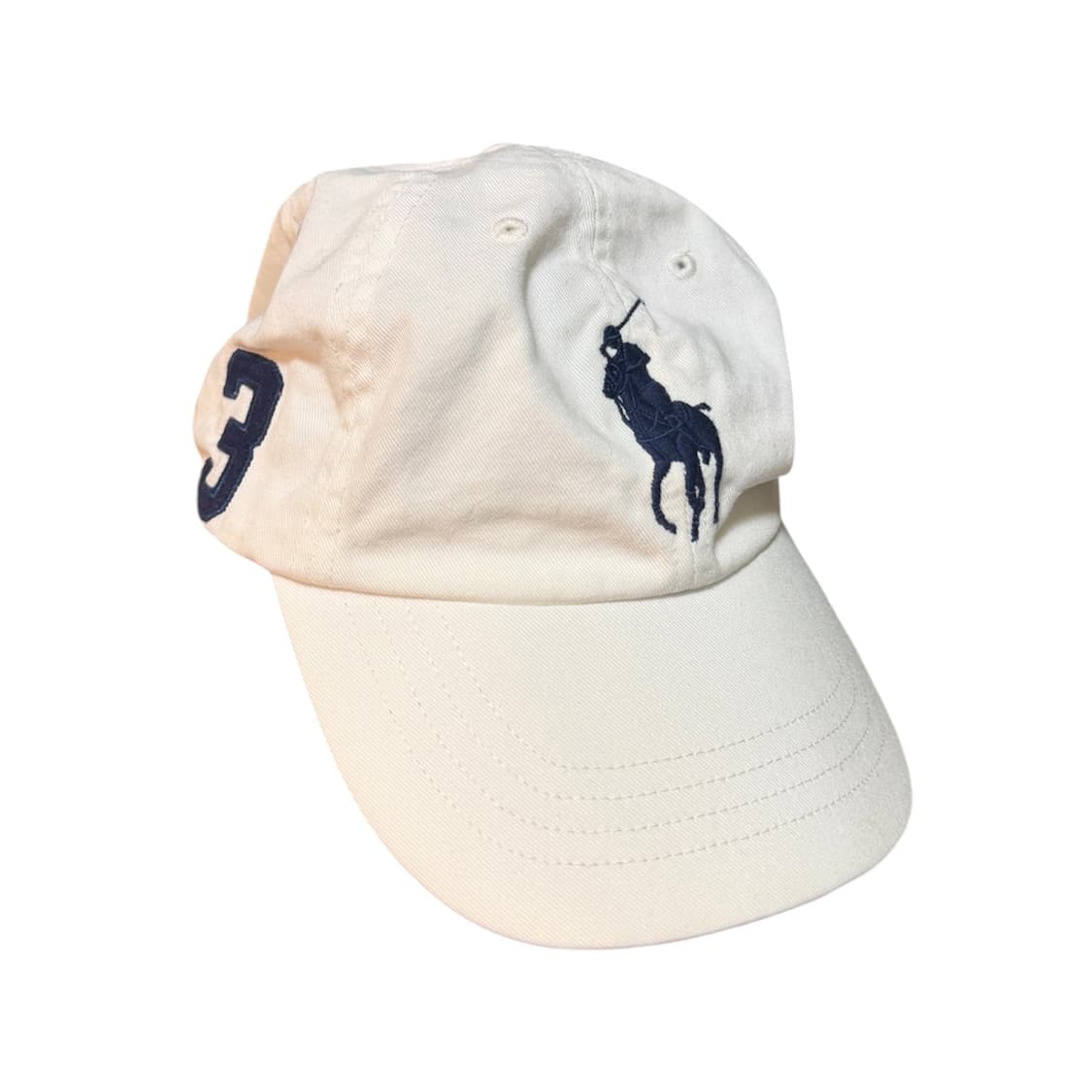 폴로 랄프로렌 빅포니 희귀자수 볼캡 화이트 상품이미지1