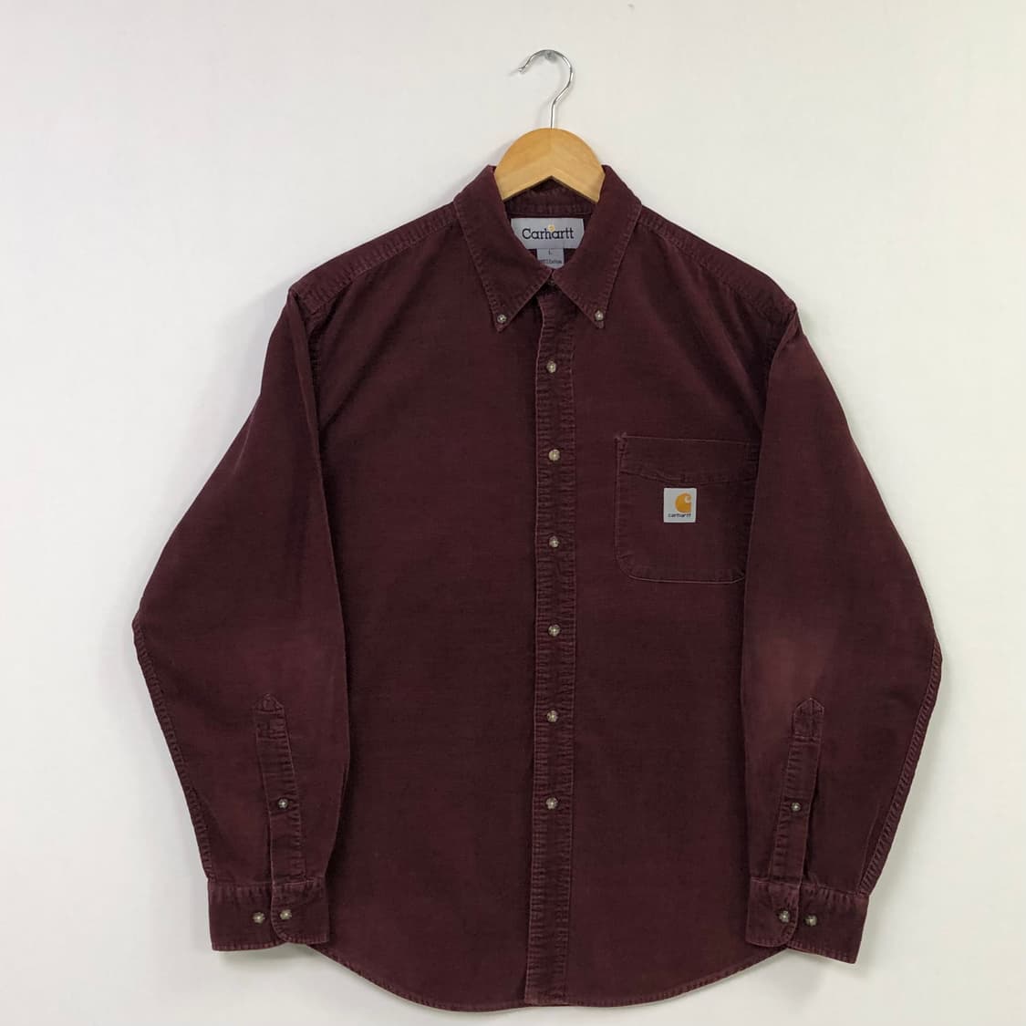 105 칼하트 버건디 코듀로이 셔츠 상품이미지3
