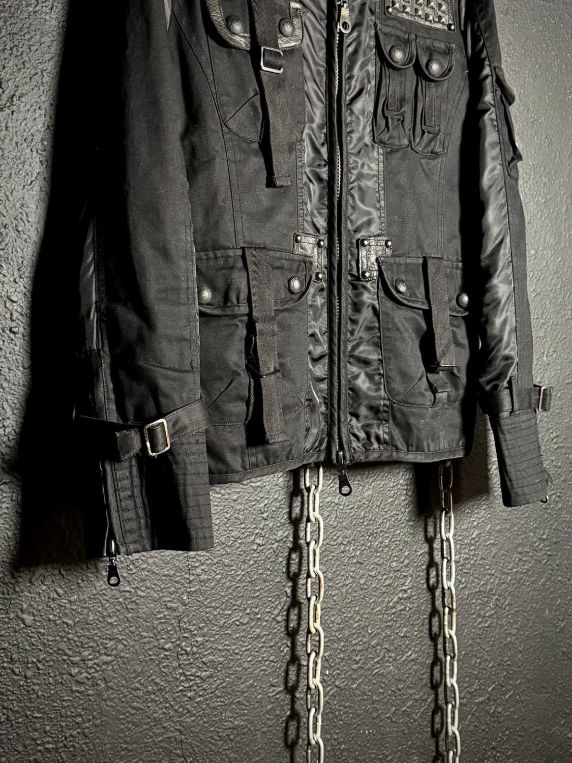 MIDAS  Black Fur Military Jacket 상품이미지4