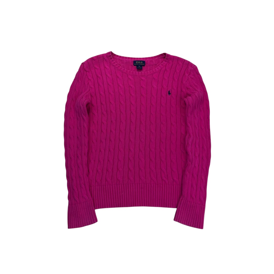 W 95 폴로랄프로렌 핑크 꽈배기 니트 상품이미지1