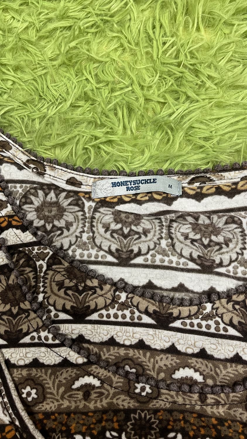 히피 빈티지 유넥 미니 원피스 니트 상품이미지2