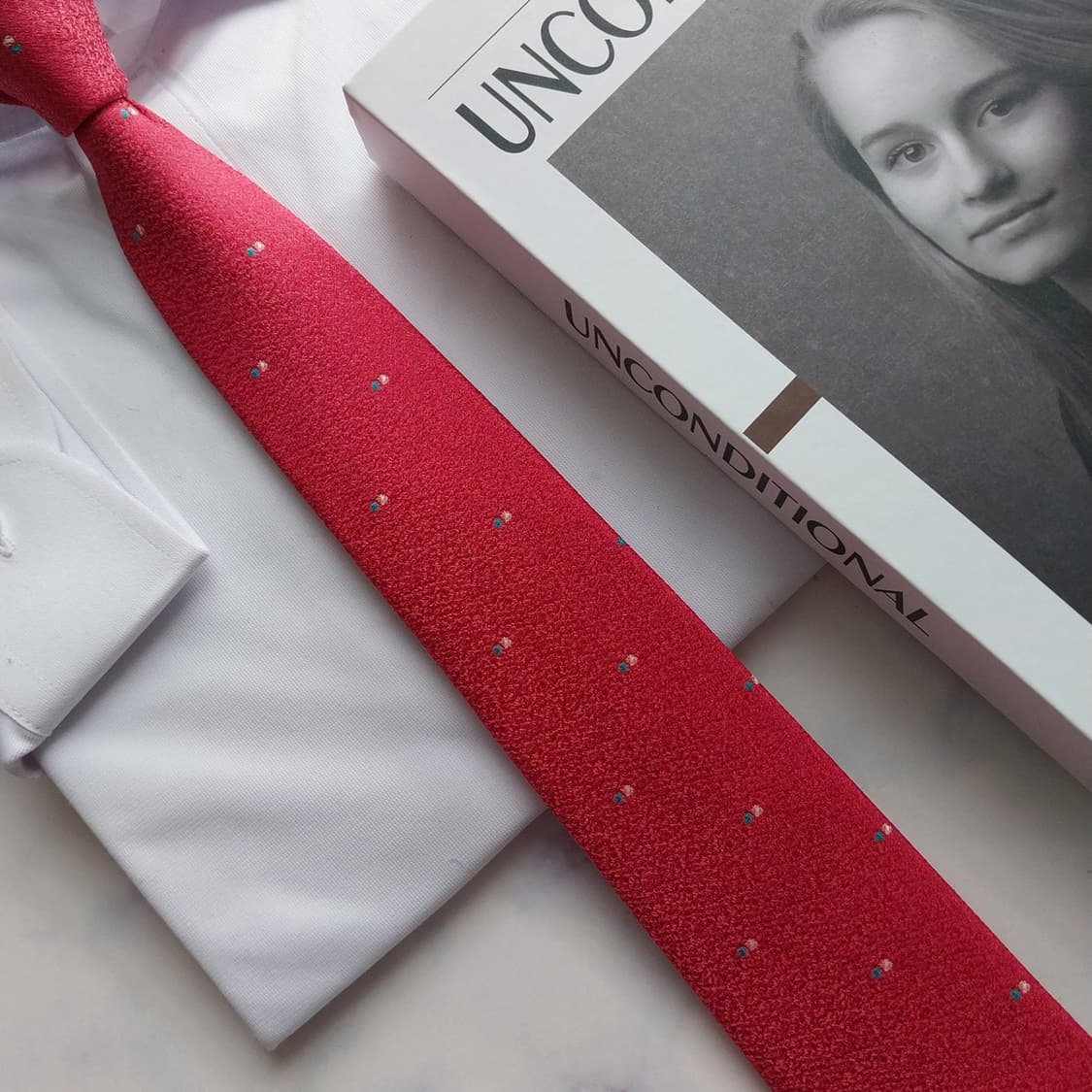 듀퐁 실크 핫핑크 도트 패턴 넥타이 8cm S~A+등급 K2464
 상품이미지5