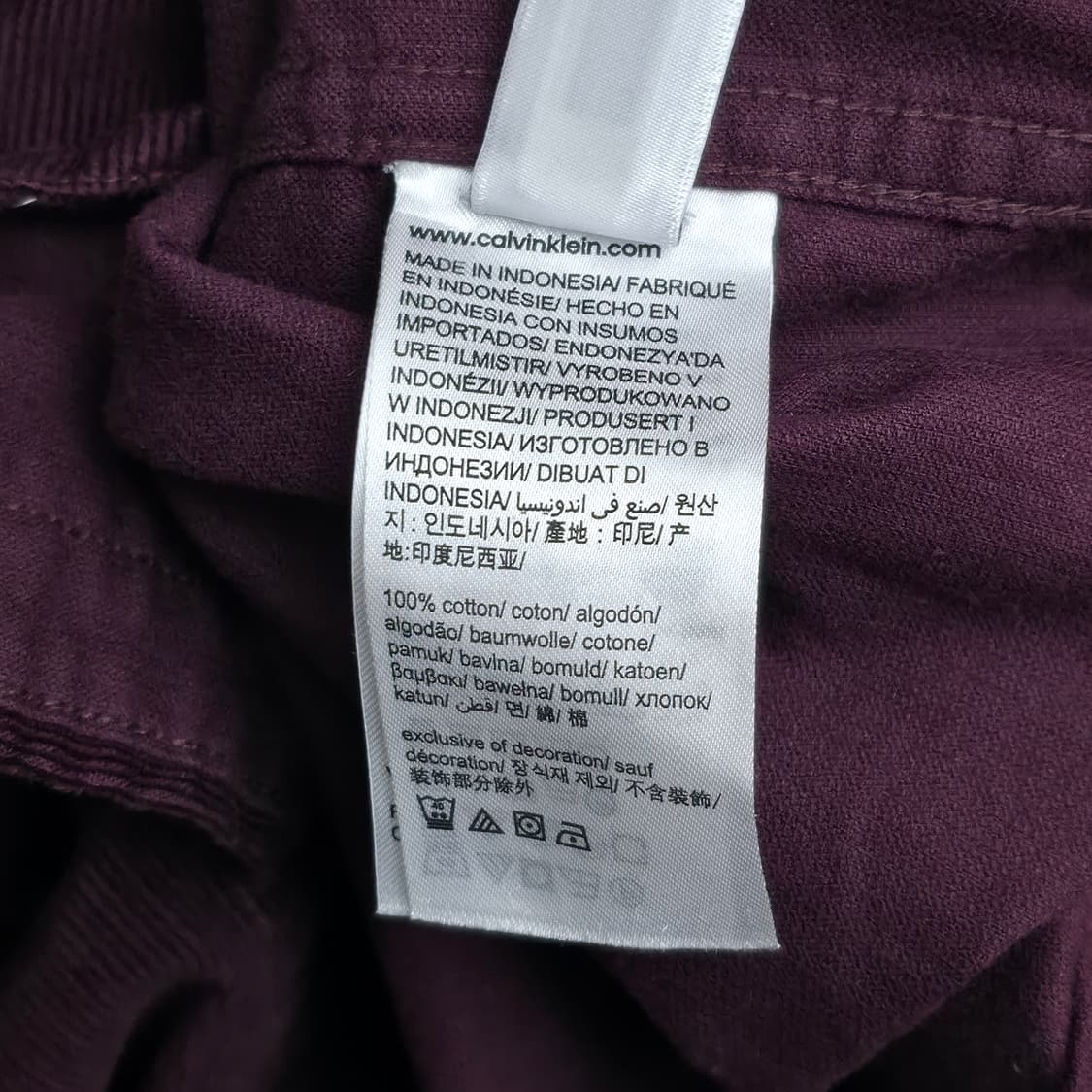 [M] CK 캘빈클라인 버건디 코듀로이 셔츠 상품이미지6