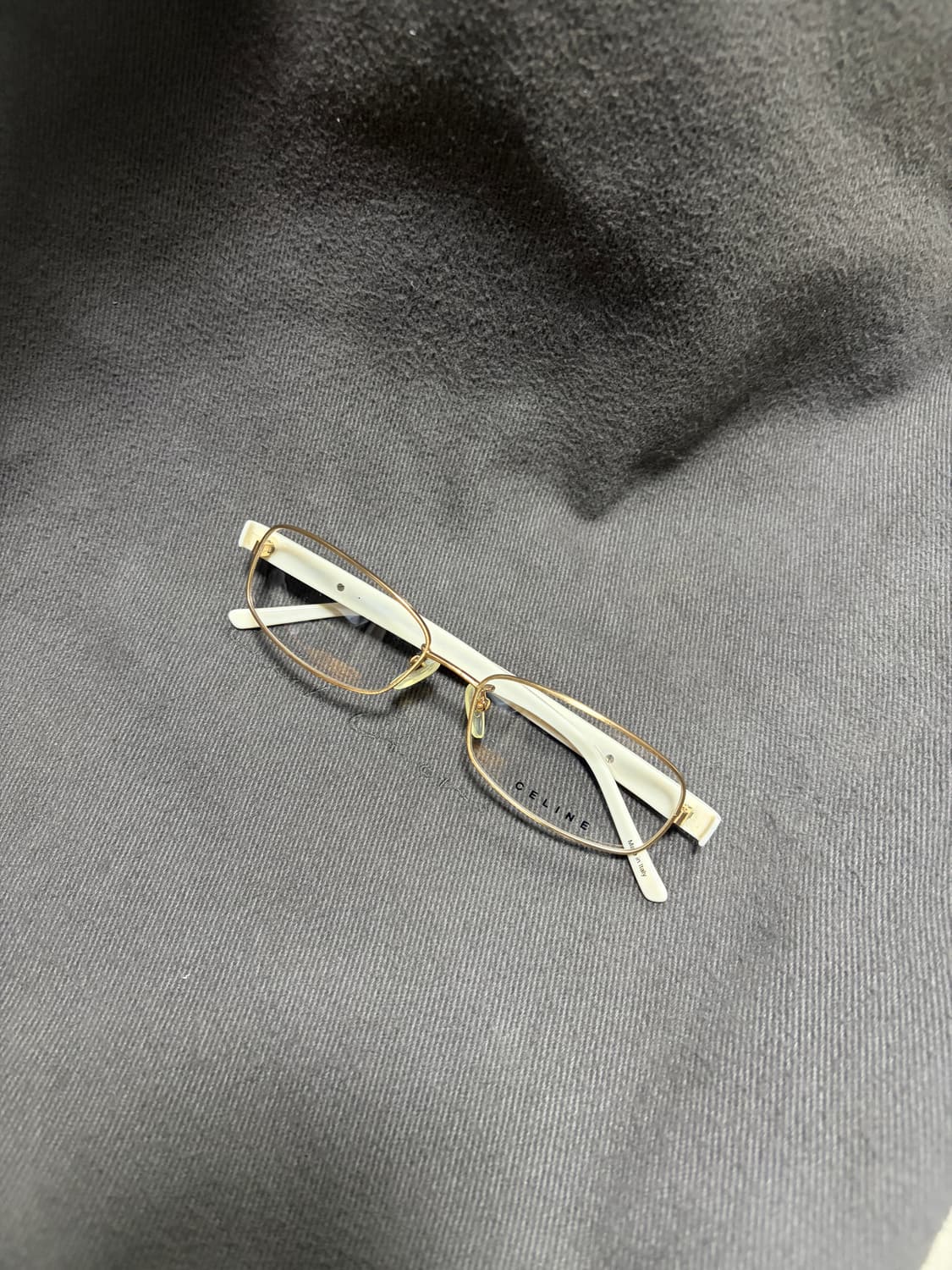 CELINE 셀린느 골드 메탈 슬림 스퀘어 빈티지 안경 상품이미지1