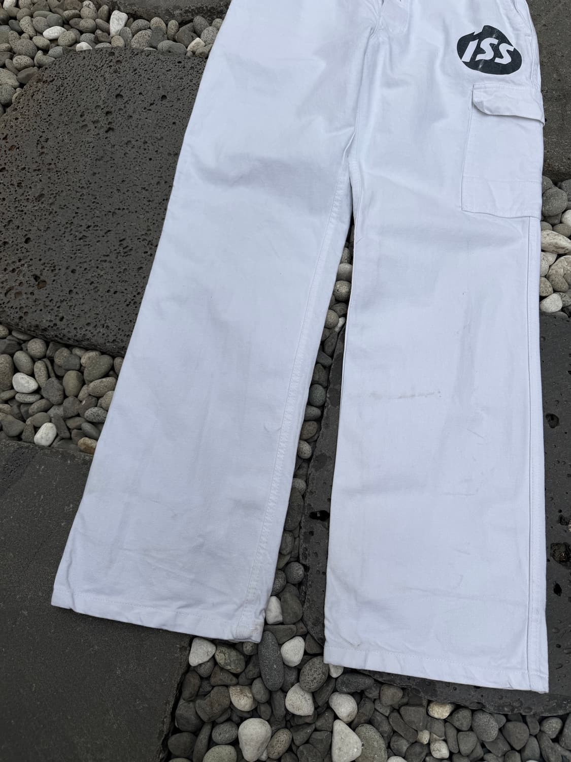 1990s VINTAGE WHITE FRENCH ISS 프렌치워크팬츠 상품이미지6