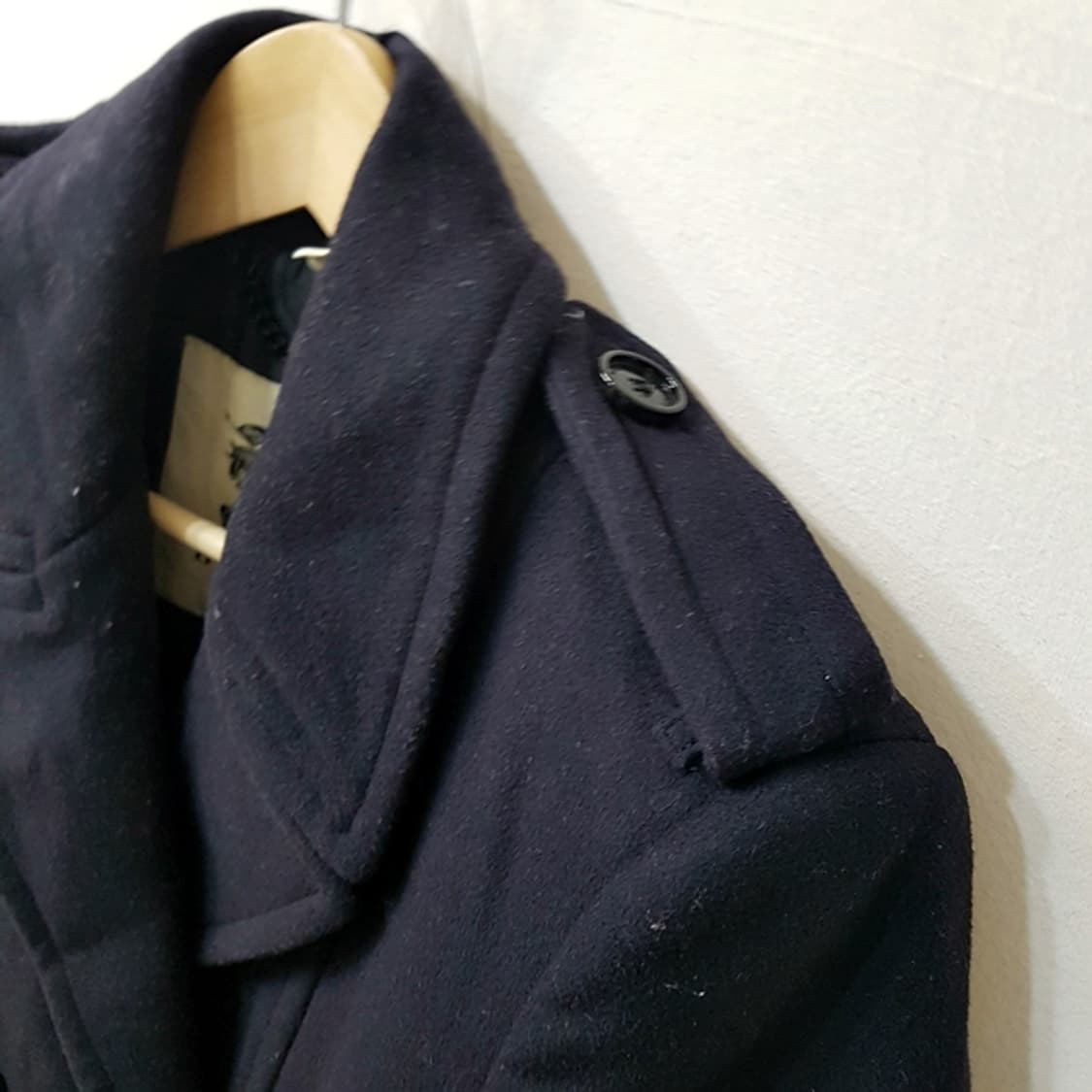 BURBERRY 버버리 런던 울 캐시미어 피코트 네이비 상품이미지4