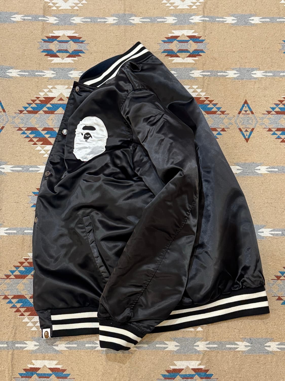 [XXXL] 베이프 리버시블 바시티 자켓 블랙 상품이미지6