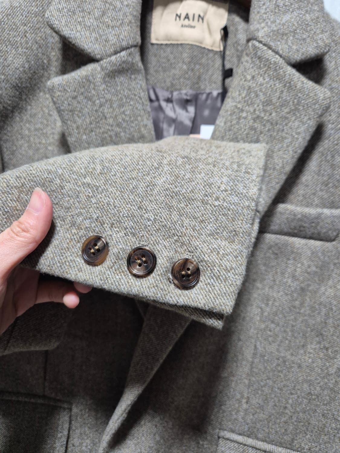 (타임세일)(새상품)NAIN 헤링본 크롭 자켓 상품이미지7