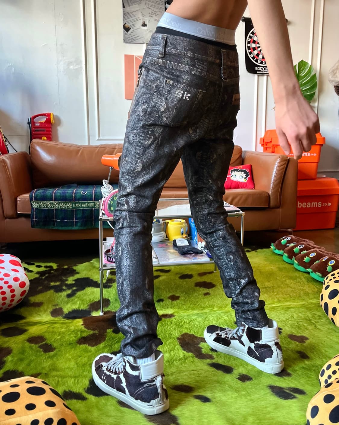 G.K 伊太利喜 Archive Python Coating Pants  상품이미지2