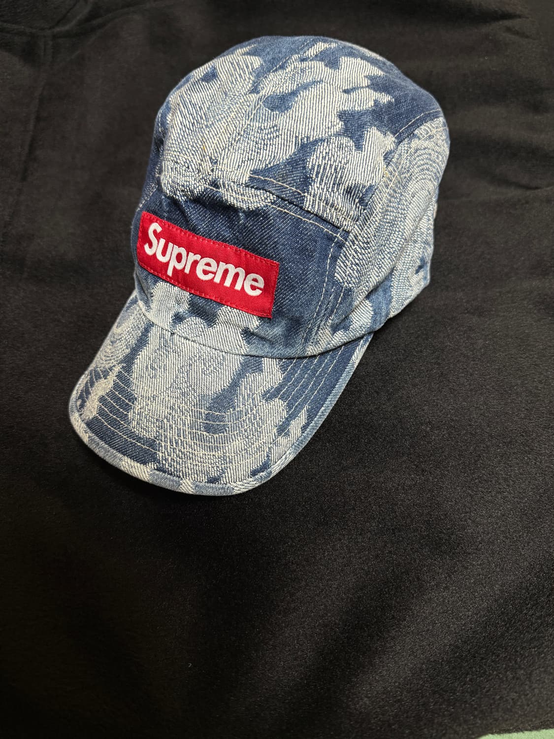슈프림 플레임 자카드 데님 캠프캡 상품이미지2