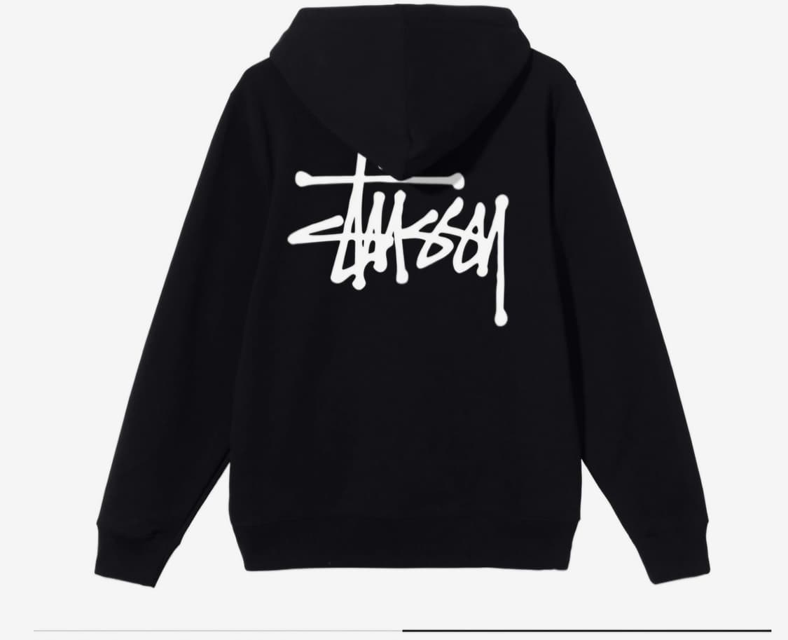 스투시 기모후드집업 블랙 S 상품이미지2