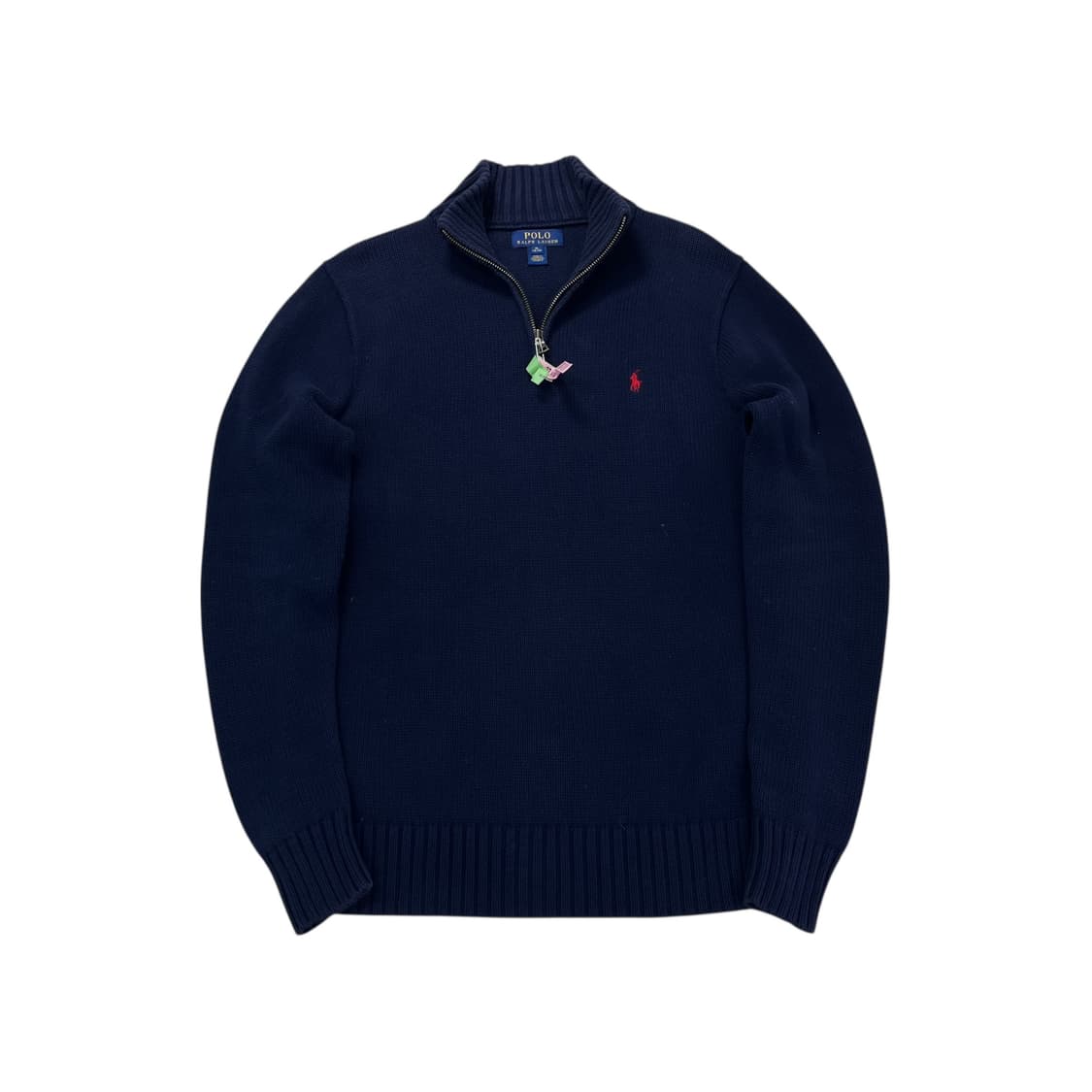 95 폴로 랄프로렌 네이비 코튼 반집업 니트 상품이미지1