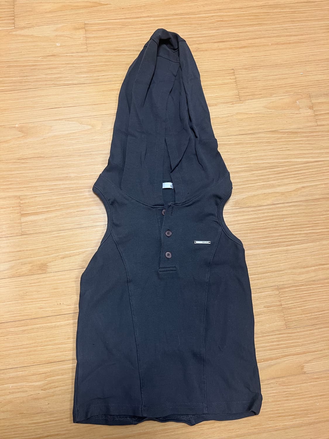 미세키서울 라인 후디 베스트 챠콜 상품이미지6